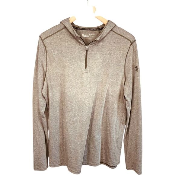 Under Armour HeatGear 1/4 Zip Pullover Hooded Sweatshirt - Picture 1 of 9